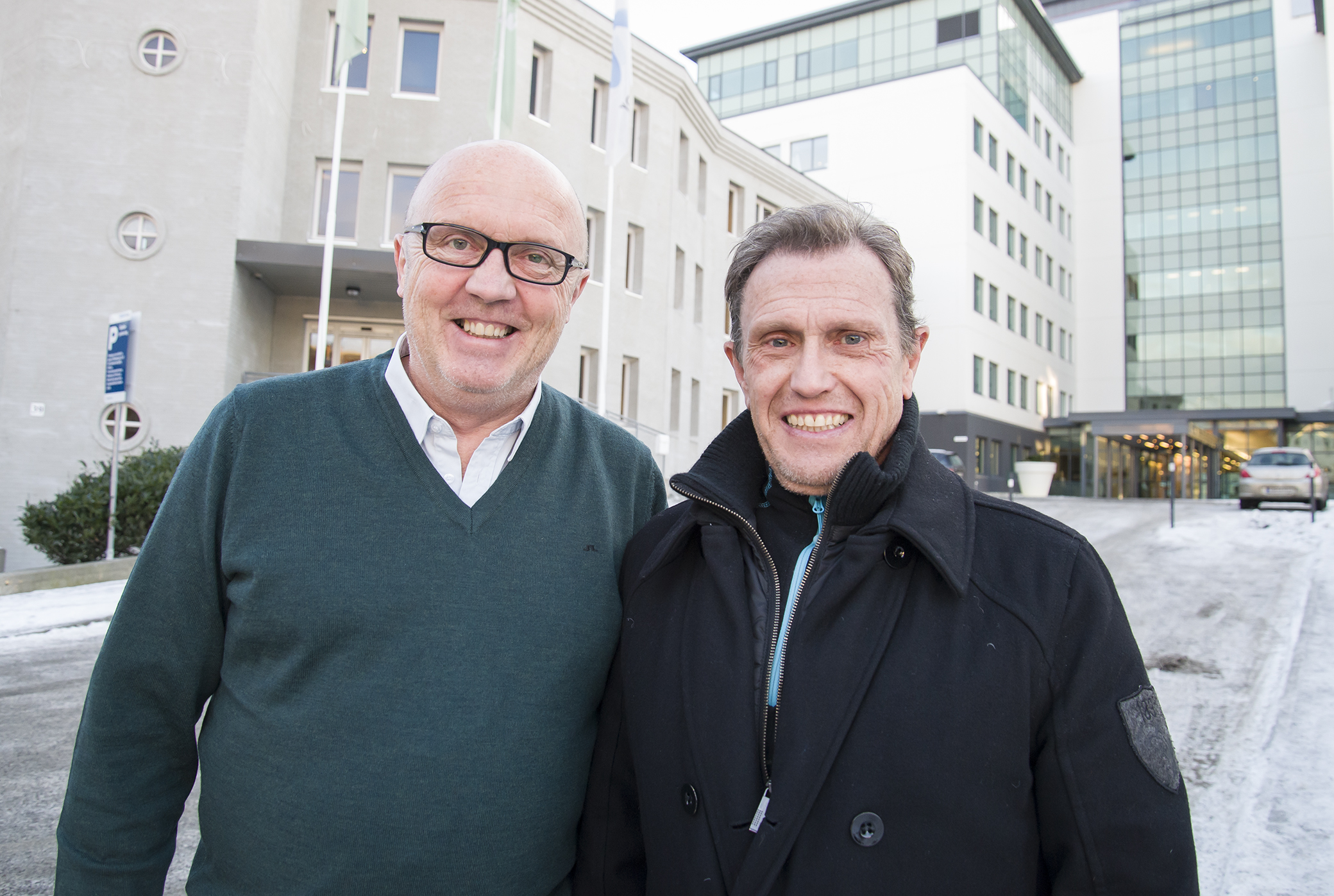 Leif Gunnar Rottem og Sten Ove Jensen inviterer arbeidsledige til kurs i Stavanger. Foto: Atle Espen Helgesen