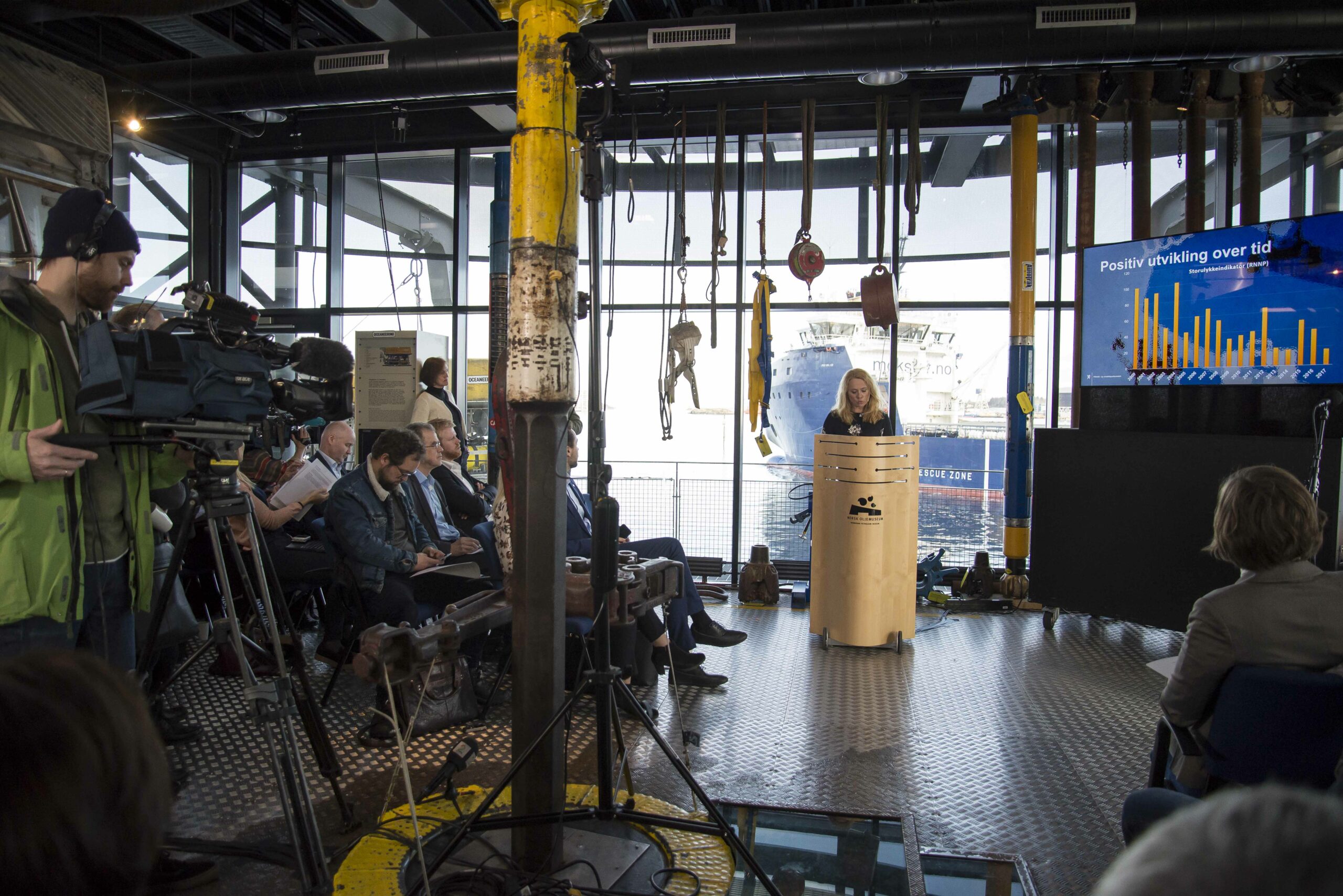 Statsråd Anniken Haugli (H) presenterte HMS-meldingen på Oljemuseet i Stavanger fredag. Foto: Atle Espen Helgesen