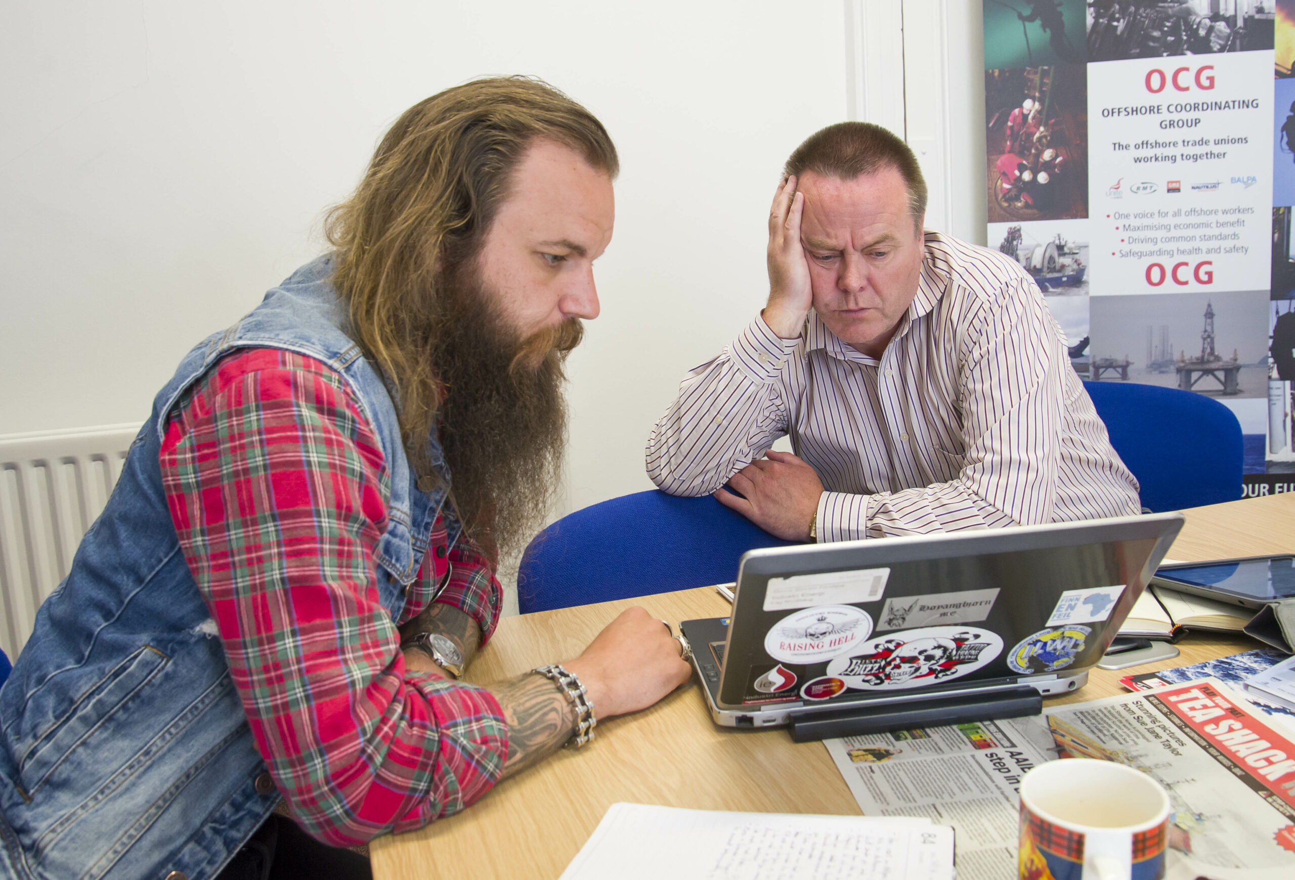 Henrik Fjeldsbø and Jake Molloy reviewed the Norwegian Accident Investigation Board’s preliminary findings after the accident at Turøy. Photo: Atle Espen Helgesen