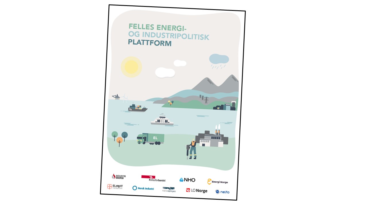 Felles energi- og industripolitisk plattform ble lansert onsdag morgen. Se link nederst i saken for å laste ned hele plattformen.