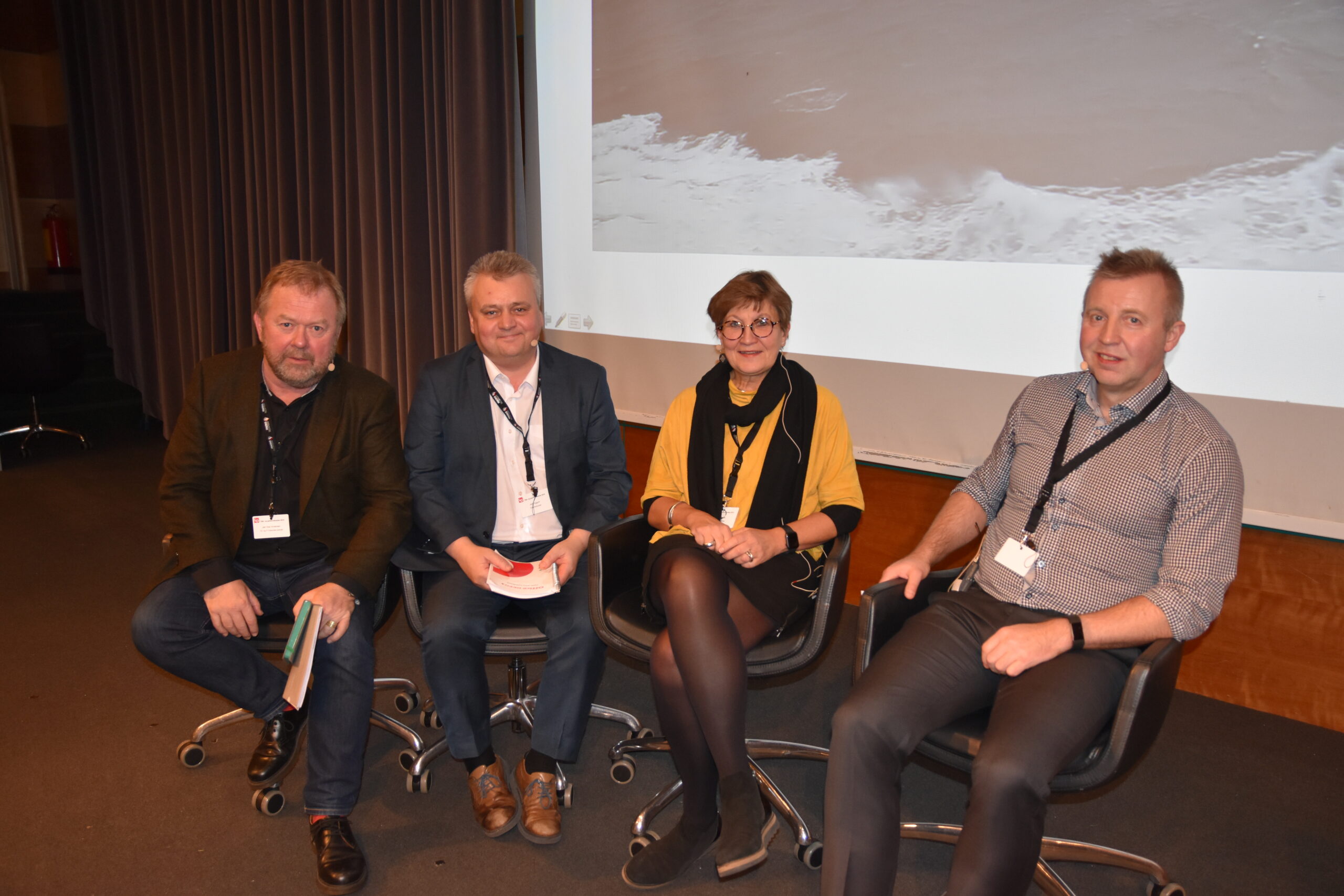 Forbundslederne. Fra venstre: Jan Olav Andersen, Jørn Eggum, Mette Nord og Frode Alfheim.