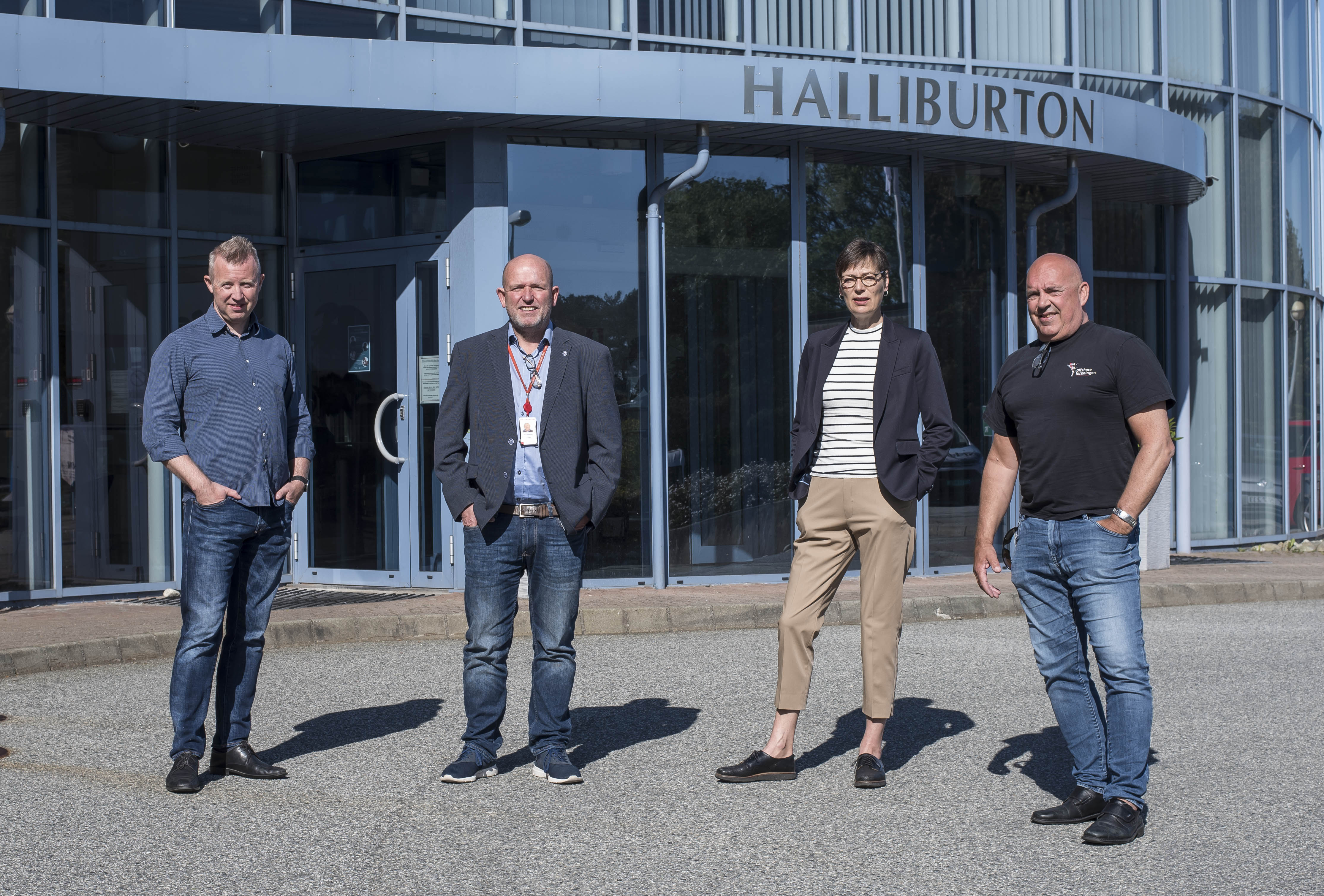 Frode Alfheim, Knut Nesland, Trine Hansen Stavland og Arild Berntsen advarer om en alvorlig situasjon i oljeindustrien. Foto: Atle Espen Helgesen