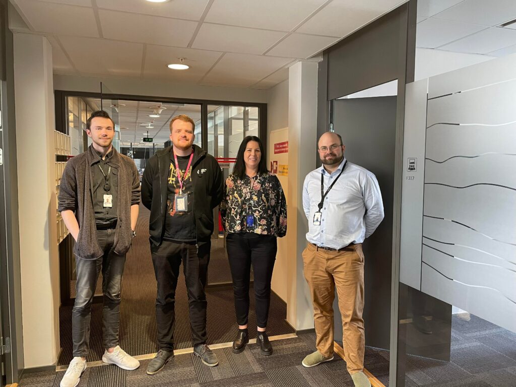 : Joakim Kristoffersen, Mikael Schevik, Lene Hauge, Martin Svendsen.
